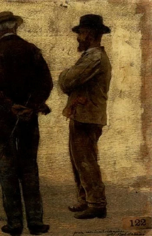 Studio di due uomini con cappello